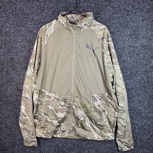 Puma Contrast Jacket 2.0 Full Zip Green Camo